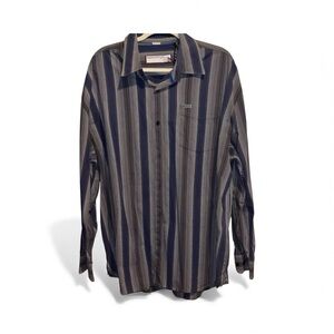 EYNCE Casual Men's Striped Button-Down Shirt